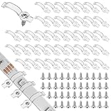 DOPENSPI 200 Stück Led Strip Befestigung,Led Streifen Halterung Licht für Leds Klebestreifen 8mm,9mm,10mm Leds Strips Befestigungsclips mit 200 Schrauben Enthalten für Streifen Halter Clips
