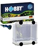 HOBBY Aquaristik Nido 3.1 I 16 x 16 x 14 cm I Netz-Ablaichbehälter zum Separieren von trächtigen Fischen und zur Aufzucht von Jungfischen I Fisch Ablaichkasten für Aquarien I Aquarium Zubehör