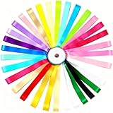 20 Farben Geschenkband Stoffband, 10mm x 22m Polyester Satinband, Stoffbänder Seidenbänder Bunte Bänder,Satin Bänder zum Basteln Dekoband für Schleifenband Hochzeit Dekoration DIY Geschenk Verpacken