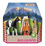 Bullyland 43308 Figuren Set 'Yakari mit Federschmuck, Regenbogen und Kleiner Donner'