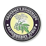 Dreacoss Rundes Metall-Blechschild, rustikale Wanddekoration, hausgemachter Holundersirup, rundes Metallschild für Zuhause, Garten, Küche, Bar, Café, Restaurant, Garage, Retro-Vintage-Wandkunst, 30,5