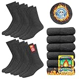 SOXCO Thermosocken für Herren und Damen - Warme Wintersocken, 6er Pack