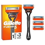 Gillette Fusion 5 Nassrasierer Herren, Rasierer + 4 Rasierklingen mit 5-fach Klinge, Geschenk Männer