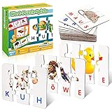 Stfitoh Kinderspielzeug ab 3 4 5 6 7 Jahre, Scrabble Buchstaben Lernen Spielzeug ab 2-7 Jahre Mädchen Lernspiele ab 2-7 Jahre Geschenke Weihnachten Buchstaben Spiel Geschenk Junge Mädchen 2-7 Jahre