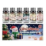 Saubere Ätherische Öle Set für Diffuser 6 x 10ML, Aromatherapie Duftöl Geschenkset -Geschmack/Zimtgeschmack/Zederngeschmack Apfelgeschmack/Kuchengeschmack/Schokoladengeschmack (10x6ml)