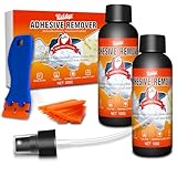 Klebstoffentferner Extra Stark - 200g Verbessertes Ettikettenlöserspray mit Schaber, Aufkleber Entferner für die Oberflächenreinigung, Schneller Entferner von Etiketten, Klebeband ＆Aufkleberresten