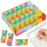 QKFON 2B Radiergummi, 30 Stück Regenbogen Radierer, Kinder Weich Mini-Radierer Set für Schulen, Skizzen, Büro und Zeichen