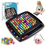 Intellektuelles Schachbrett Doppelduell, 120 Stück Rainbow Ball Gesellschaftsspiele, Magnetisches Schachspiel, Familienspiel und Strategiespiel für Kinder und Erwachsene,tisch-strategiespiel für kinde