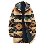 TIMELYE Herren Winterjacke Classics Casual Trainingsjacke Sweatjacke Gefüttert Herren Vintage Outdoor Winterjacke Herren Übergangsjacke Retro Herren Winterjacke Lang Puffer Jacke Herren（3-Khaki，L）