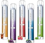 E Vape ohne Nikotin SET - - | verschiedene super Sorten | Starterset 5er/pack Vape-Heater-Zigarette