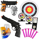 alles-meine.de GmbH XL Set _ Dartspiel - Pistole & Gewehr _ incl. 3 Zielscheiben & Munition - aus Kunststoff - Saugnapf Spielzeug - für Kinder - drinnen und draußen Spiel - Kinde..
