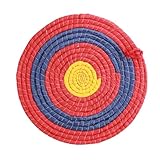 HANABASS Bogenschießen Zielscheibe Handgefertigt aus Langlebigem Strohbast Robuste Tragbare Pfeilfangscheibe für Outdoor Training und Traditionelle Pfeile für Bogenschützen und