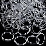 Durchsichtige Haargummis Mini Kleine Haargummis Elastische Haargummi ×300pcs für Kinderhaar, Hochzeitsfrisur und mehr. (Transparent)