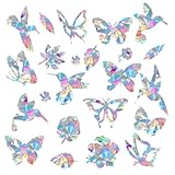 38 Stück Sonnenfänger Sticker, Fensteraufkleber Vogelschutz, Regenbogen Fensterfolie Regenbogeneffekt, Fenstersticker Prisma, Regenbogen Sticker Fenster, Sonnenfänger Aufkleber, Für Zuhause, Geschäfte