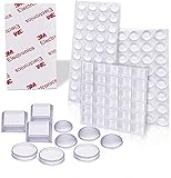 Uni-Fine Schutzpuffer aus Gummi, transparent, Selbstklebende Füße, stoßfest, geräuscharm, ideal für Möbel, Stoßdämpfer, selbstklebend, Türpuffer (3 Größen)