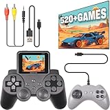 Arespark Retro Videospielkonsole, 3 Zoll Handheld Spielkonsole mit 2 Gamepads, Retro Game Console Für Zwei Spieler Spiele Und TV-Ausgang, Tragbare Retro Konsole mit 520 klassisches Spiele