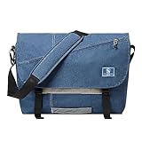 OIWAS Umhängetasche Herren Groß Messenger Bag Arbeitstasche Männer Schultertasche Laptoptasche Herrentasche Kuriertasche Tablet Business Büro Uni Reise Alltag für 15.6 Zoll Laptop Blau