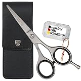 DREI SCHWERTER-Rostfreie professionelle Bartschere Haarschere im Etui