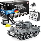 GOODS+GADGETS Ferngesteuerter RC German Tiger I 1:16 Modellbau Panzer 2.4GHz mit Schuss-Funktion, Sound - RTR (Tiger I)
