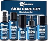 Weihnachtsgeschenke für Männer,Herren Anti-Aging Skin Care Set,Anti Falten & Hydratisierend,Retinol,Hyaluronic Acid Skincare Produkte,Papa Geschenk Weihnachten,Gesichtspflege Geschenke für Männer