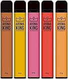 Vape ohne Nikotin SET 5 Stück - Ar0ma King - | verschiedene super Sorten | Starterset 5er/pack Vape-Heater-Zigarette