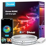 Govee LED Strip 20m, RGBIC LED Streifen mit Segmentcontrol, Musik Sync, 64 Szenenmodus, Steuerbar via App-Steuerung,Farbwechsel, Geeignet für Zuhause Schlafzimmer, 2 Rollen Streifen von 10M
