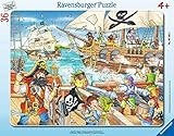 Ravensburger Kinderpuzzle - 06165 Angriff der Piraten - Rahmenpuzzle für Kinder ab 4 Jahren, mit 36 Teilen