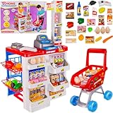 Supermarkt für Kinder Spielzeug Kaufladen mit Zubehör Groß 22374