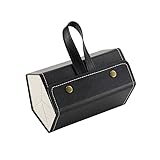 Generic Brillenetui 5Slots Reise-Sonnenbrillen-Organizer, faltbares Design, 6Slots, PU-Brillen-Aufbewahrungsbox, mehrere hängende Brillenhalter (Color : 5 Slots Black)