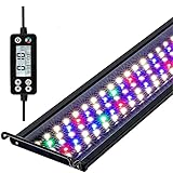 36W Aquarium LED Beleuchtung 24/7 Modus Dimmbare Aquarienbeleuchtung mit Timer für 90cm 2778 lumen Aquarium Fisch Tank Fisch Pflanze mit Verstellbarer Halterung(36-42INCH)
