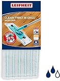 Leifheit Wischbezug Clean Twist M Ergo micro duo, für alle Bodenarten, Bodenwischer Ersatzbezug für ideale Schmutzaufnahme dank 2-Faser-System, Mikrofaser Bezug ideal für Fliesen und Laminat