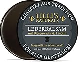 Lillis Lederpflegebalsam schwarz für Schuhe Jacken Auto Ledermöbel Sattel mit Bienenwachs und Lanolin (Wollfett) 200ml