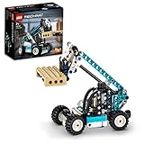 LEGO 42133 Technic 2-in-1 Teleskoplader Gabelstapler und Abschleppwagen Spielzeug, Baufahrzeug für Jungen und Mädchen ab 7 Jahren