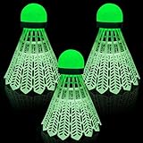 BallX Federbälle LED 3er Tube (Medium Speed - Blau) | Federball Leuchtend | Federball LED | Badminton Bälle | Federball Bälle | LED Bälle | LED Federball | Magic Badminton | Federbälle Leuchtend