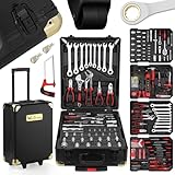 WALTER STAHL Werkzeugkoffer gefüllt 599 tlg | Werkzeugkasten | Aluminiumkoffer | Werkzeug Set | für Werkstatt und Haushalt, inkl.Schraubenschlüssel, Zangen etc