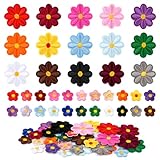 37 Stück Patches zum Aufbügeln, Blume Aufnäher Kinder, Flicken zum Aufbügeln, Aufnäher zum Aufbügeln, Bügelbilder für Textilien - Kleidung, Jeans, Taschen, Dekoration - 2 Größen