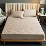 Bequemes Doppelbett-Spannbettlaken, Dicker Matratzenschoner, warme, atmungsaktive Winterbettlaken, Bettwäsche-Dekoration, geeignet für Schlafzimmer, Wohnmobil, Schlafsaal, Hotel im Freien