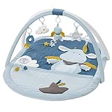 Fehn 065091 3-D-Activity-Decke Little Castle – Spielbogen mit 5 abnehmbaren Spielzeugen – Spiel & Spaß von Geburt an – Maße: 85 x 110 cm