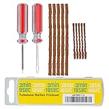 3min19sec Tubeless Reifen Flickset für MTB und Fahrrad - 12 teilig - Tire Repair Kit für unterwegs I Reparaturset