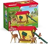 schleich 42658 Fütterung der Waldtiere, ab 3 Jahren, FARM WORLD - Spielset, 39 Teile