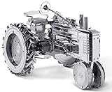 Metal Earth Fascinations Metallbausätze - John Deere Model B Traktor, lasergeschnittener 3D-Konstruktionsbausatz, 3D Metall Puzzle, DIY Modellbausatz mit 2 Metallplatinen, ab 14 Jahre