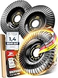 Adlerfokus Holz Schleifscheibe 115mm Set Winkelschleifer [EXTRA SCHARF] Flexscheibe für Holz - Wurzelfräse - Lackfräse - Baumstumpffräse - Raspelscheibe - Holz schleifen mit einer Flex Schleifscheibe