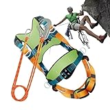 Stronrive Sicherheitsgurt Für Bauarbeiten,5-Punkt Dachgeschirr | Kletterausrüstung mit einer schockabsorbierenden Leine für Baumarbeiten Dacharbeiten Bergsteigen