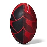 Canterbury Thrillseeker Play Rugbyball, Schwarz/Rot, 5