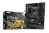 MSI Mainboard Z170A SLI LGA1151 4x DDR4 max 64GB PCIe3.0 x16 1x M.2 6x Sata3 1x USB3.1 Gen2 6x USB3.1 ATX