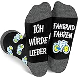 Lustige Geschenke für Fahrradfahrer Männer ICH WÜRDE LIEBER FAHRRADFAHREN Socken Geschenk für Fahrradliebhaber Socken Weihnachtsgeschenke für Männer Teenager Jungs zum Geburtstag zur Weihnachten 43-46