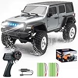 Mostop RC Crawler 1:18 Scale Rock Crawler RC Truck 4x4 Kletterfahrzeug mit 2 Batterien, All Terrain Remote Control Truck Rock Crawler Truck 4WD Off Road RC Jeep mit Cool Light, Waterproof