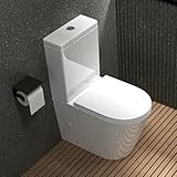 Mai & Mai Stand-WC 179T aus Keramik spülrandloses-WC 36x63x82cm bodenstehende-Toilette inkl.Spülkasten