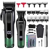 Hatteker Haarschneidemaschine Set für Herren, Haarschneider, Barttrimmer, Haartrimmer, Friseur, Rasierer, Pflegeset IPX7 Wasserdichte Wiederaufladbar Bartschneider Herren Ideales Geschenk für Männer