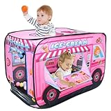 Spielzelt, Pop-up-Zelt für Kinder, 44, 1 x 27, 6 x 29, 5, faltbar, fürs Auto, atmungsaktiv, zum Spielen mit Rolltür und Oberlicht, nicht schrumpfbar, lichtbeständig, für Kinder zum Rollenspiel